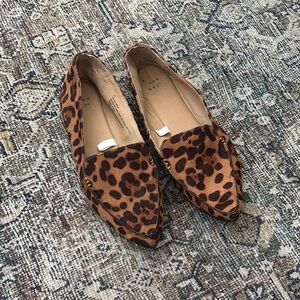 a new day Brown Flats & Loafers Leopard Print
